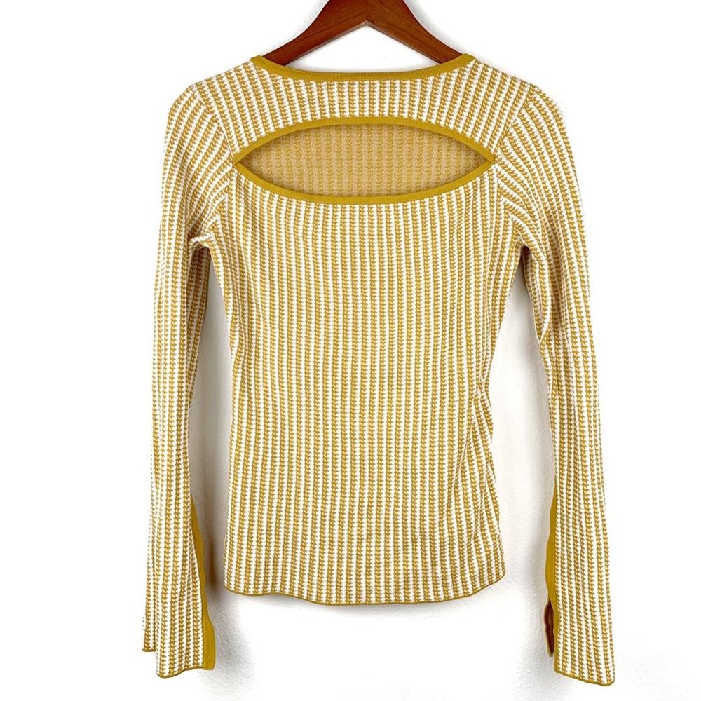 C/MEO Collection Yellow Houndstooth Keyhole Tunic
